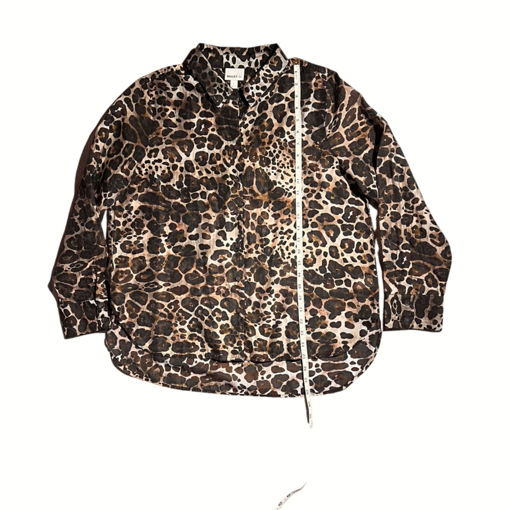 Bailey 44| Button Down Leopard Print Blouse | Lar… - image 3